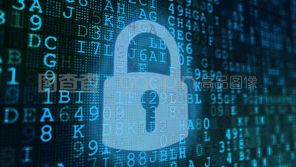 密碼與藍色符號鎖定屏幕 網絡與信息安全軟件開發的關鍵要素